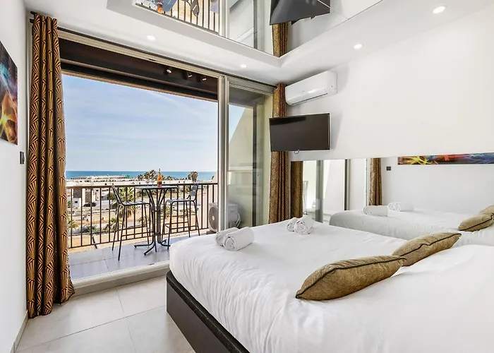 Libertino - Vue - Design - Terrasse - Parking - Heliopolis Village Naturiste Apartamento *