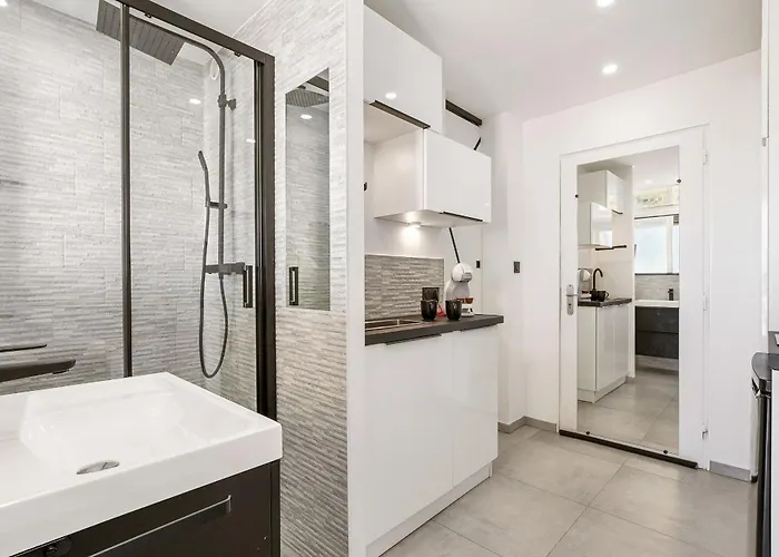 Daire Vue Mer Studio Libertino Design - Terrasse - Parking - Village Naturiste *