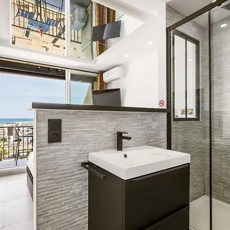 Libertino - Vue - Design - Terrasse - Parking - Heliopolis Village Naturiste Apartamento