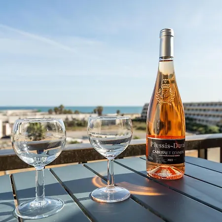 Vue Mer Studio Libertino Design - Terrasse - Parking - Village Naturiste Agde